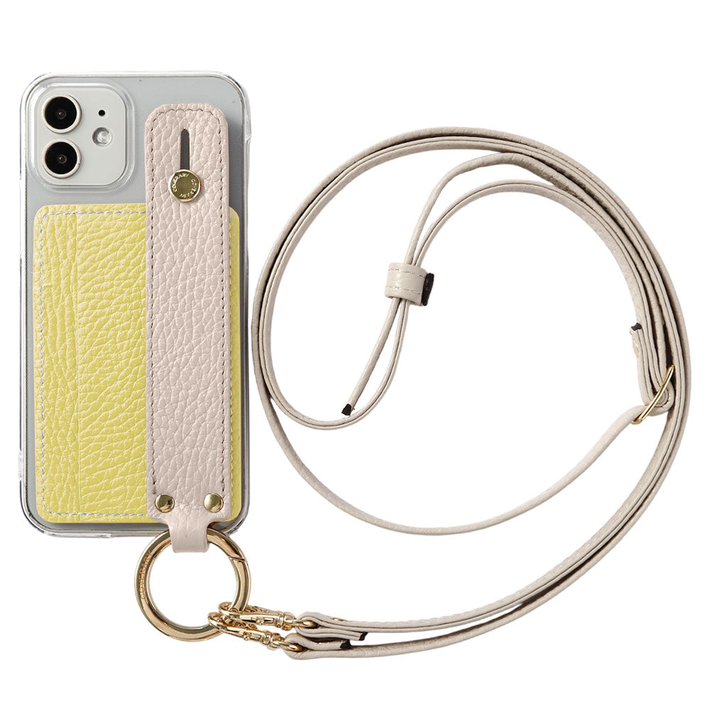 Clear Case Genuine Leather 32 Colors Italian Shrink Leather Card Storage With Hand Belt & Shoulder Strap Back Case Xperia Series