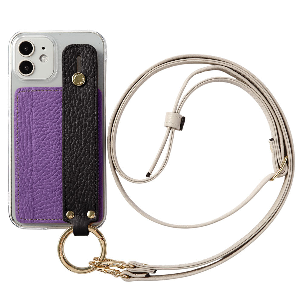 Clear Case Genuine Leather 32 Colors Italian Shrink Leather Card Storage With Hand Belt & Shoulder Strap Back Case Xperia Series