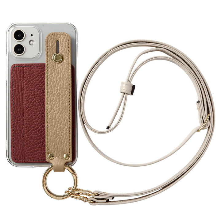 Clear Case Genuine Leather 32 Colors Italian Shrink Leather Card Storage With Hand Belt & Shoulder Strap Back Case Xperia Series