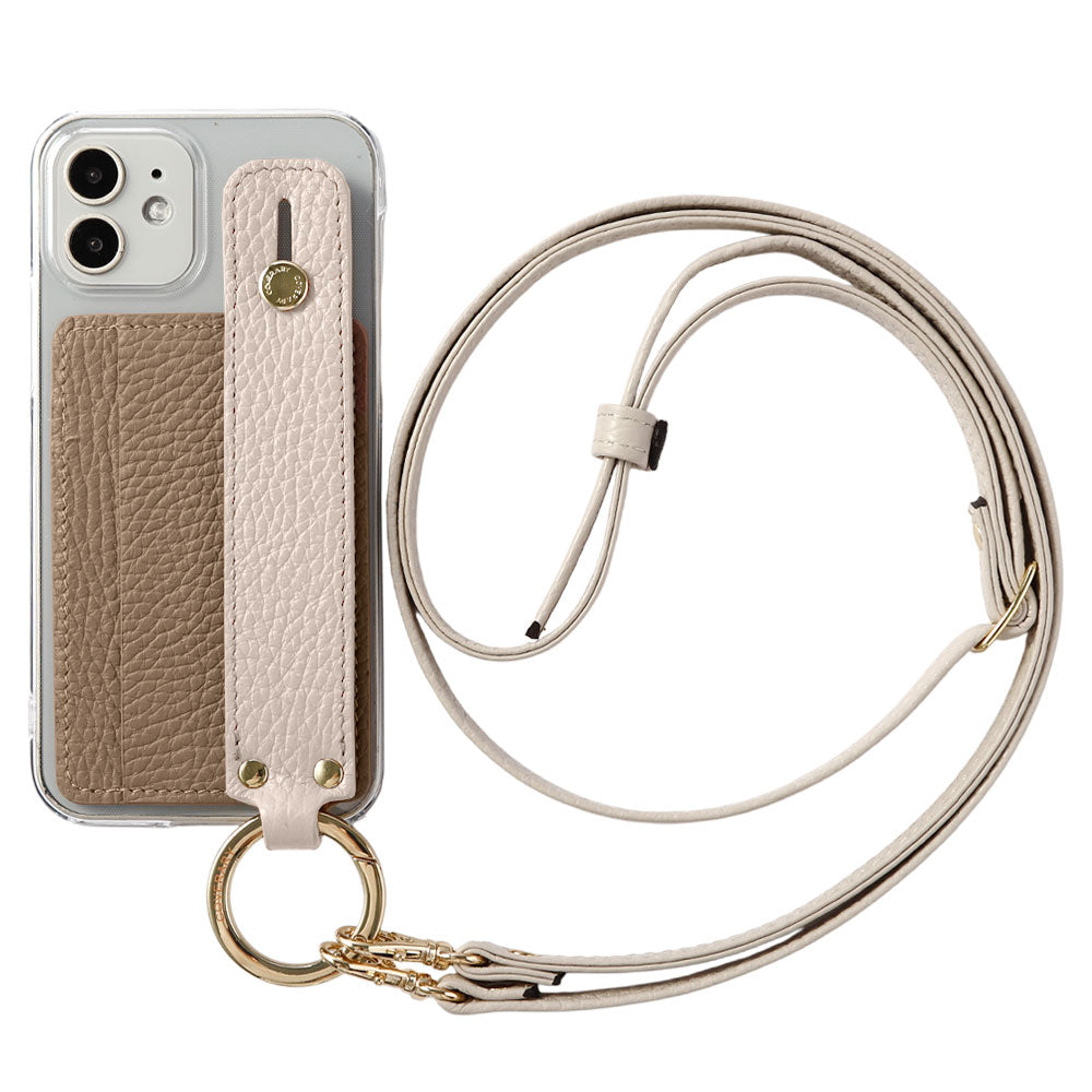 Clear Case Genuine Leather 32 Colors Italian Shrink Leather Card Storage With Hand Belt & Shoulder Strap Back Case Xperia Series