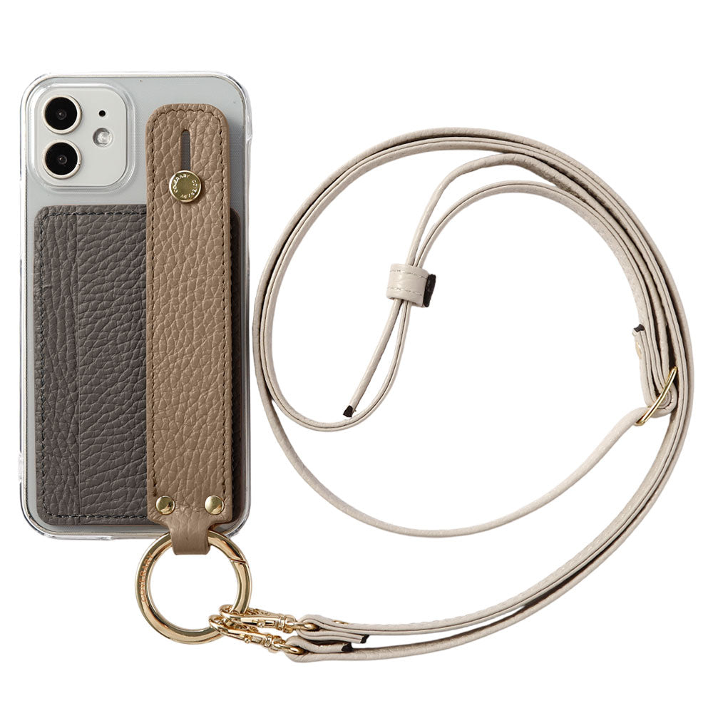 Clear Case Genuine Leather 32 Colors Italian Shrink Leather Card Storage With Hand Belt & Shoulder Strap Back Case Xperia Series