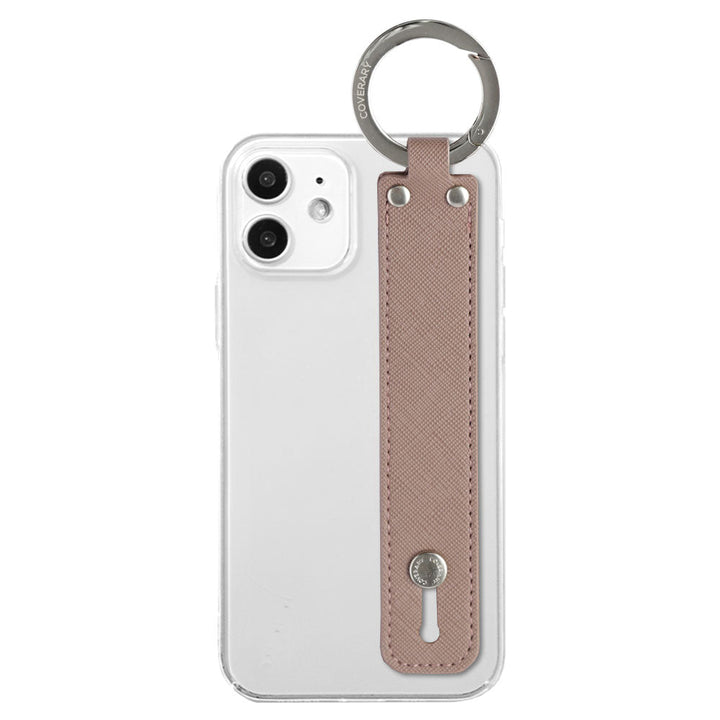 Clear case vegan leather classic with hand belt back case Xperia series