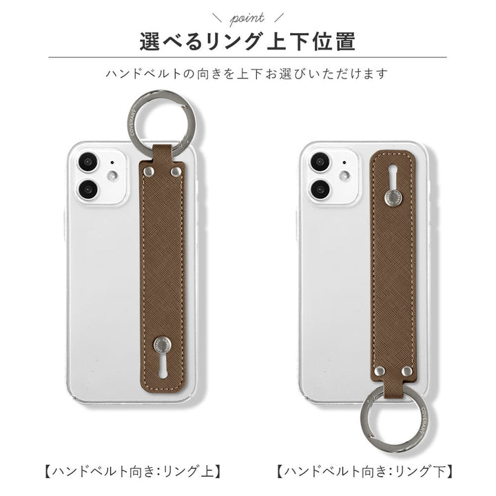 Clear case vegan leather classic with hand belt back case Google Pixel series