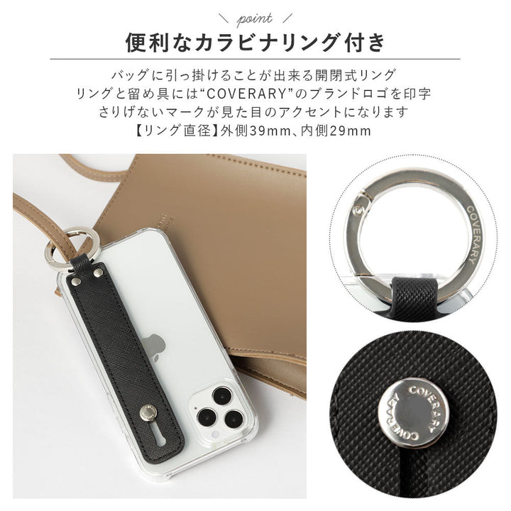 Clear case vegan leather classic with hand belt back case Google Pixel series