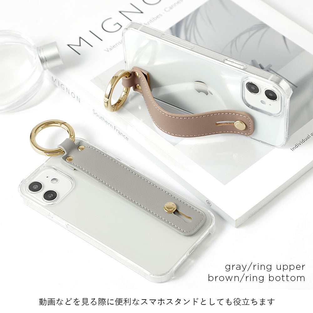 Clear case vegan leather muted pastel with hand belt & shoulder strap back case Google Pixel series
