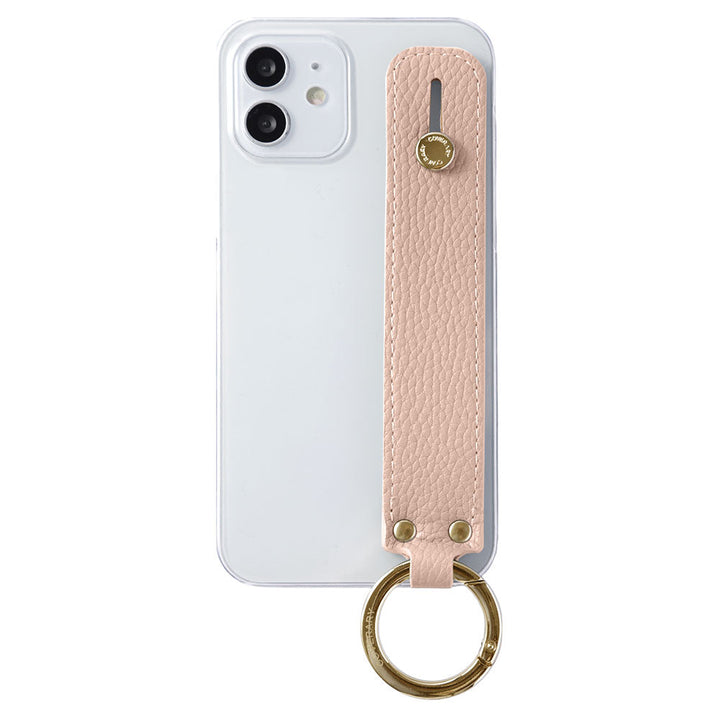 Clear case with textured finish, smoky color, with hand belt, back case for Galaxy series