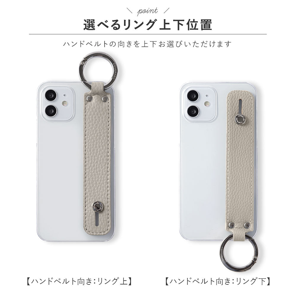 Clear case with textured finish, smoky color, with hand belt, back case for Galaxy series