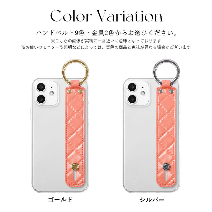 Coque transparente en cuir végan matelassé avec poignée à main, coque arrière pour la série iPhone