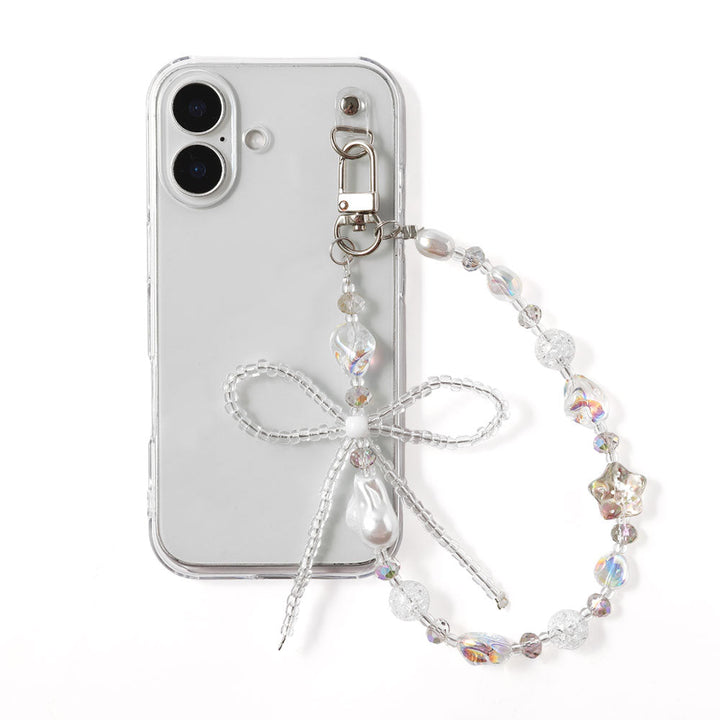 Clear Case Ribbon Bead Charm Back Case Xperia Series