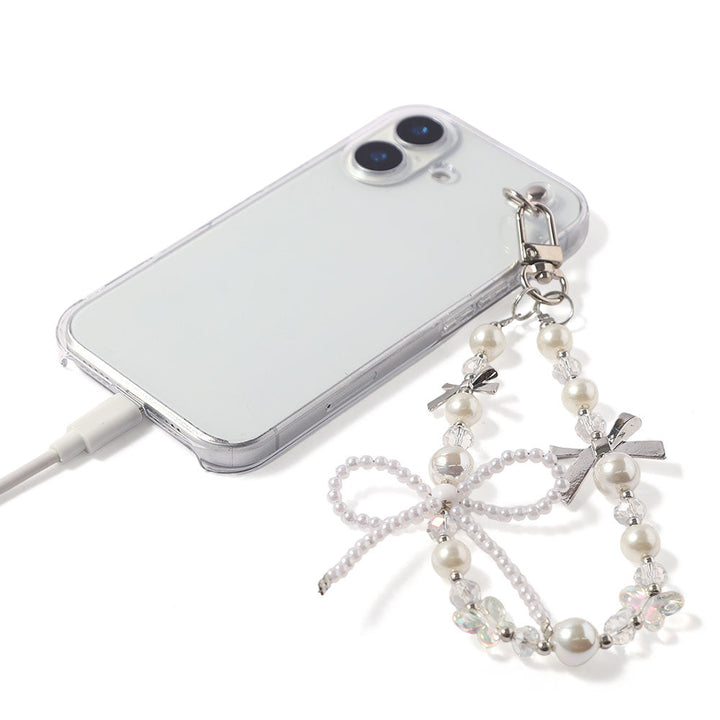 Clear Case Ribbon Bead Charm Back Case Xperia Series