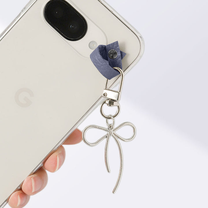 クリアケース 本革 32色 イタリアンシュリンクレザー シンプルチャームホルダー付き 背面ケース Google Pixelシリーズ
