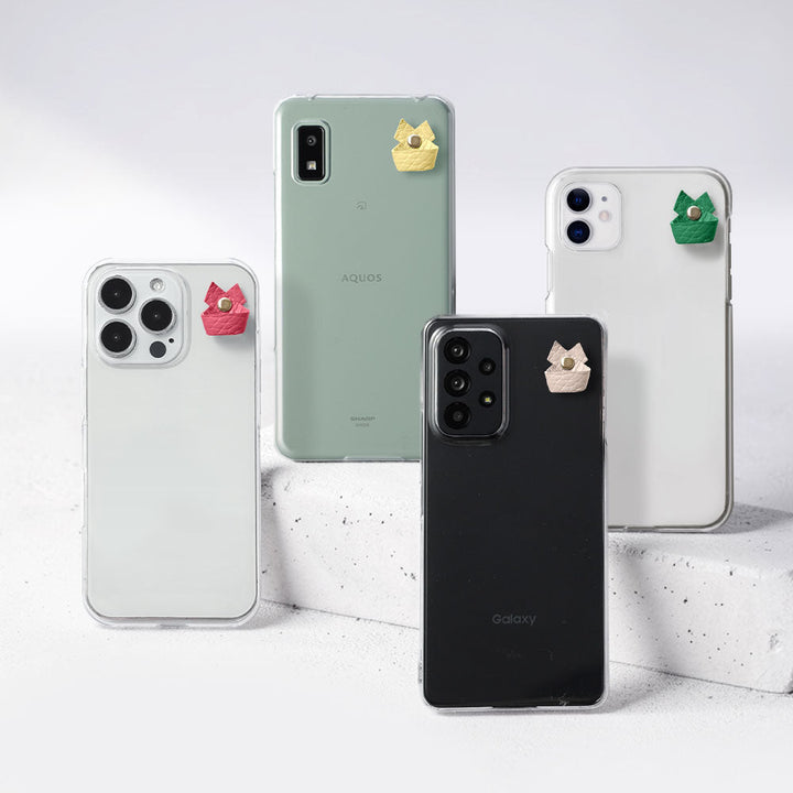クリアケース 本革 32色 イタリアンシュリンクレザー シンプルチャームホルダー付き 背面ケース iPhoneシリーズ