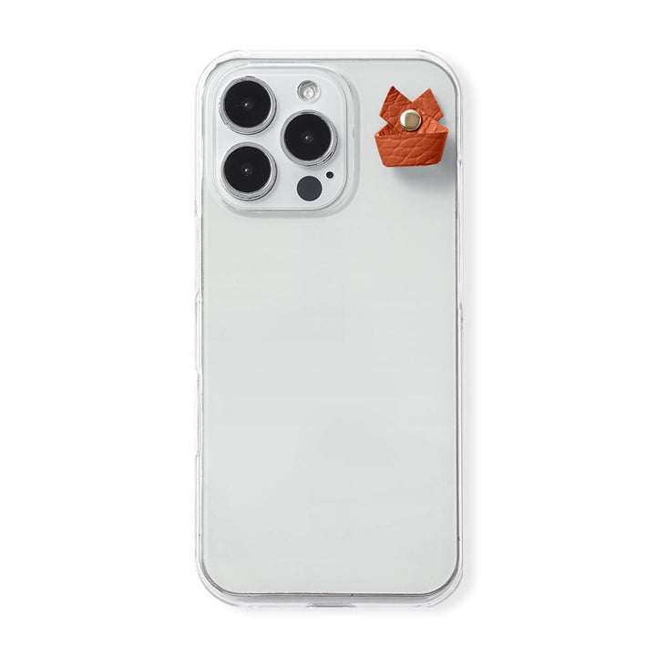 Coque transparente en cuir véritable 32 couleurs cuir italien grainé avec porte-charm simple Coque arrière pour série Xperia