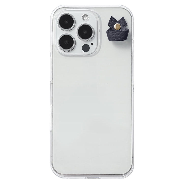 Coque transparente en cuir véritable 32 couleurs cuir italien grainé avec porte-charm simple Coque arrière pour série Xperia