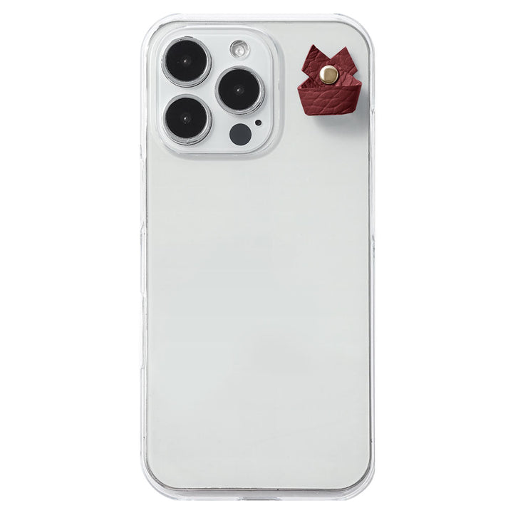 Coque transparente en cuir véritable 32 couleurs cuir italien grainé avec porte-charm simple Coque arrière pour série Xperia