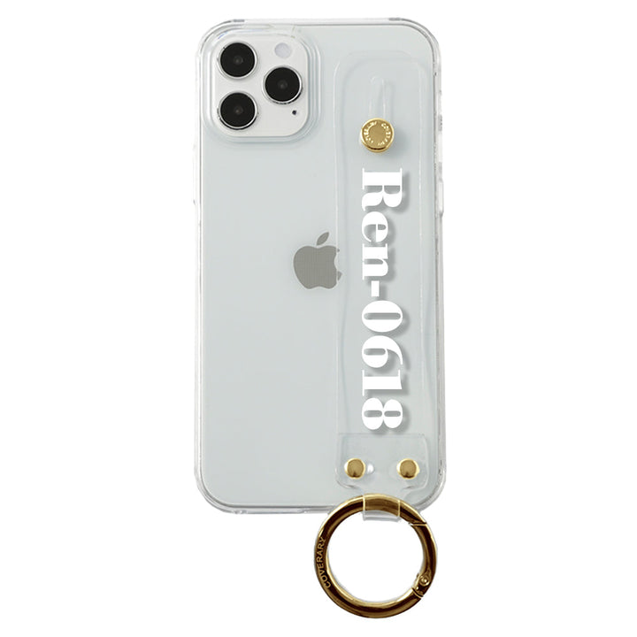 Clear case with printed message & hand belt, back case for Google Pixel series