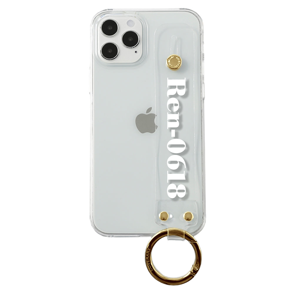 Coque transparente avec message imprimé et poignée à main, coque arrière pour la série iPhone