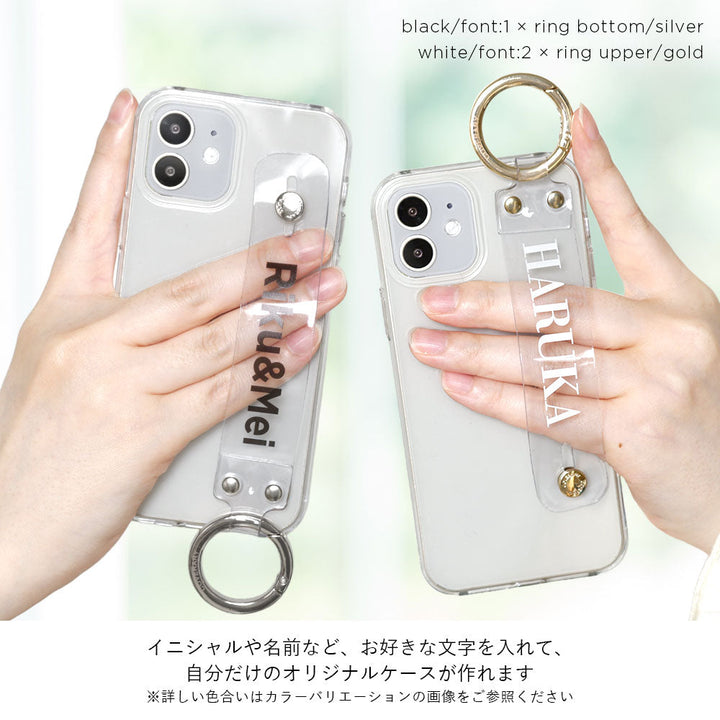Coque transparente avec message imprimé et poignée à main, coque arrière pour la série iPhone
