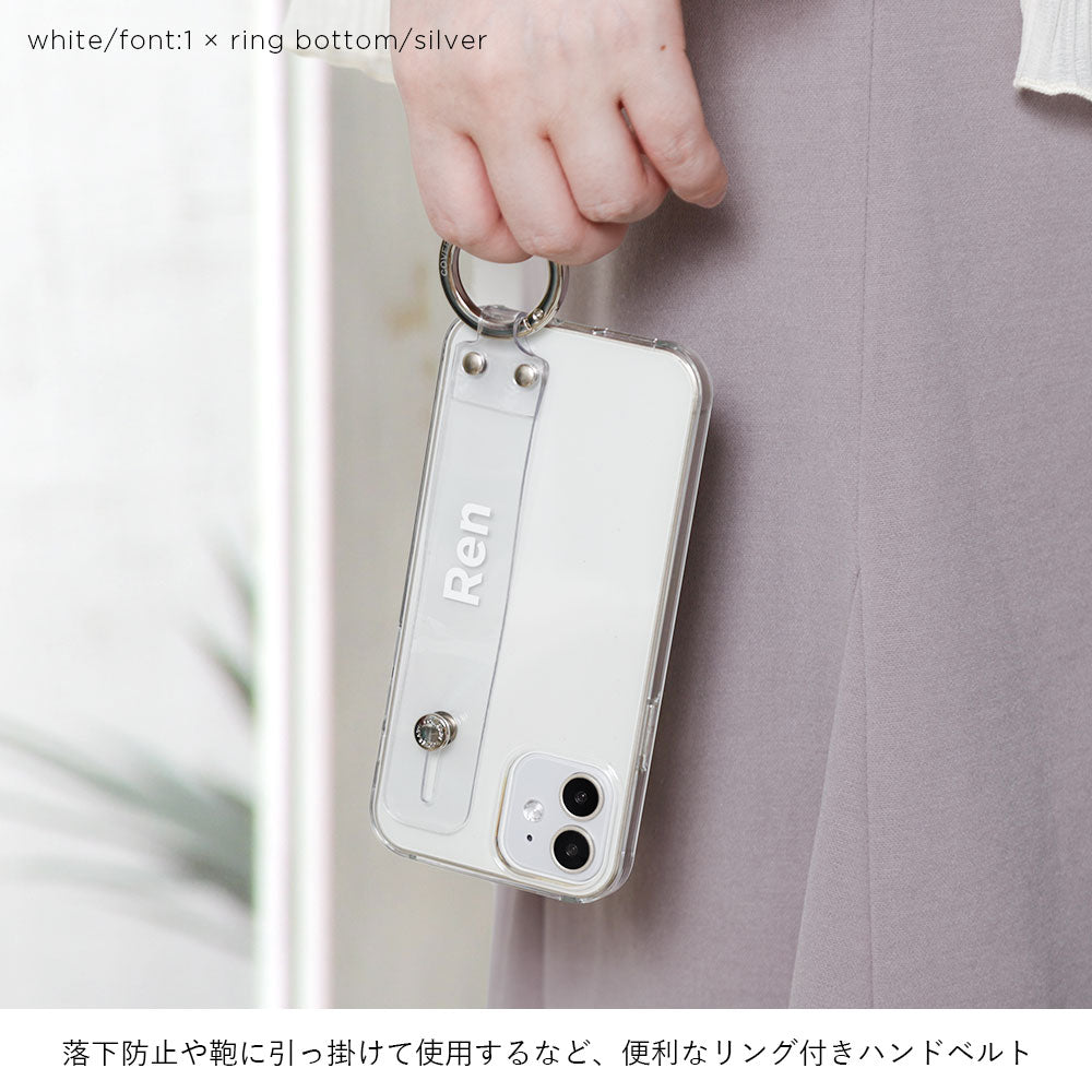 Coque transparente avec message imprimé et poignée à main, coque arrière pour la série iPhone