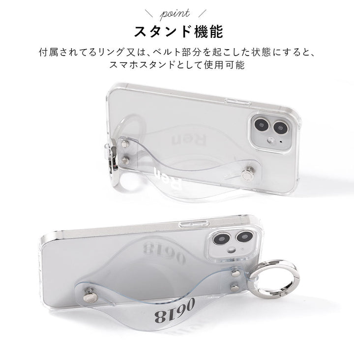 Clear case with printed message & hand belt, back case for Google Pixel series