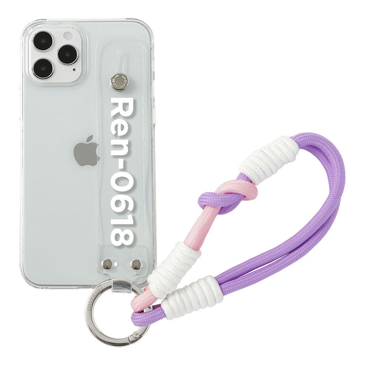 Clear case with printed message, colorful hand strap & hand belt included, back case for Galaxy series