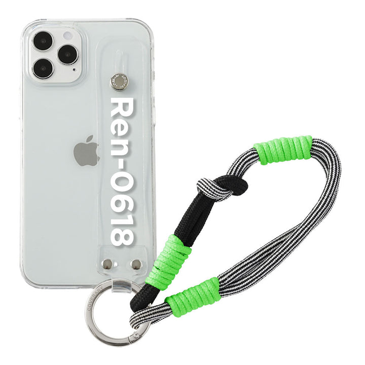 Clear case with printed message, colorful hand strap & hand belt included, back case for Galaxy series