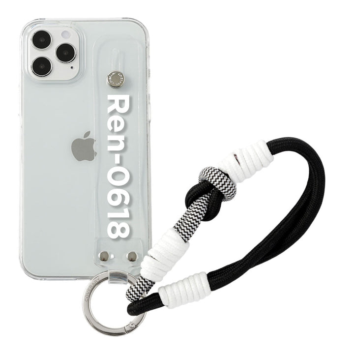 Clear case with printed message, colorful hand strap & hand belt included, back case for Galaxy series