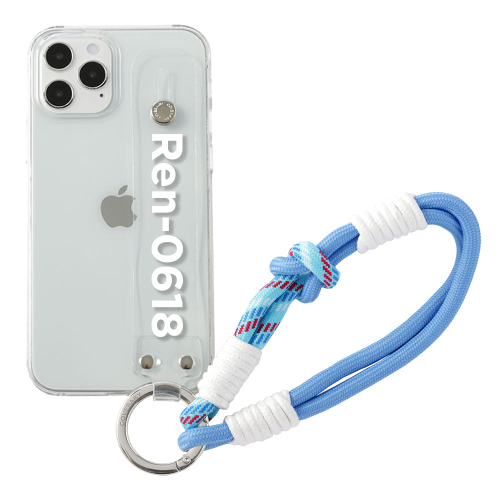 クリアケース プリントメッセージ カラフルハンドストラップ＆ハンドベルト付き 背面ケース iPhoneシリーズ