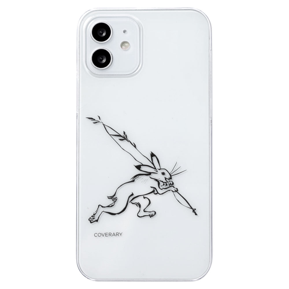 Clear case laser engraving line drawing Chōjū-giga back case Google Pixel series