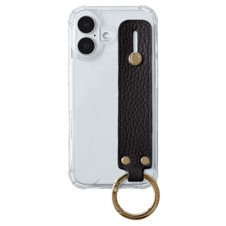 Clear HB Case Genuine Leather 32 Colors Italian Shrink Leather with Hand Belt Back Case