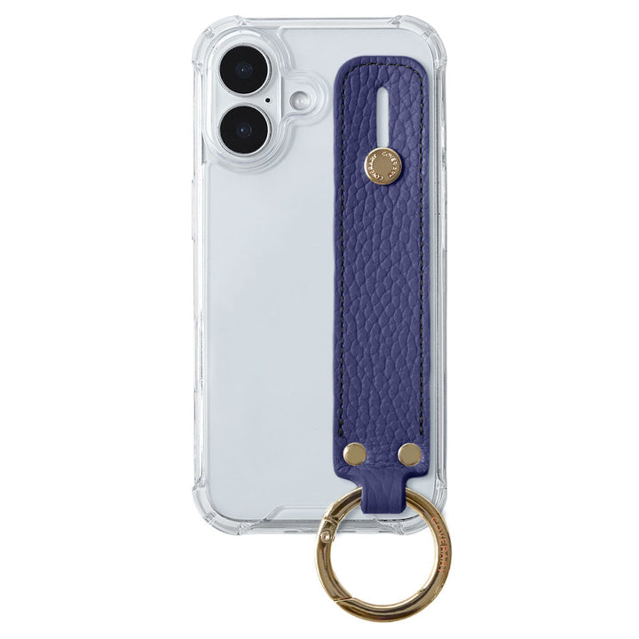 Clear HB Case Genuine Leather 32 Colors Italian Shrink Leather with Hand Belt Back Case