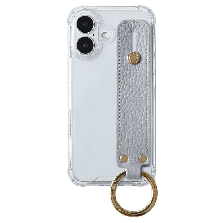Clear HB Case Genuine Leather 32 Colors Italian Shrink Leather with Hand Belt Back Case