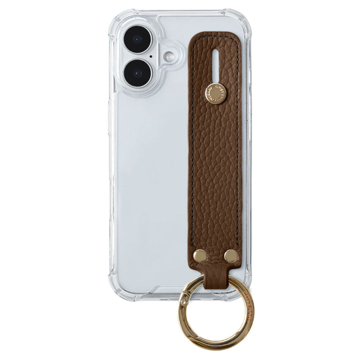 Clear HB Case Genuine Leather 32 Colors Italian Shrink Leather with Hand Belt Back Case