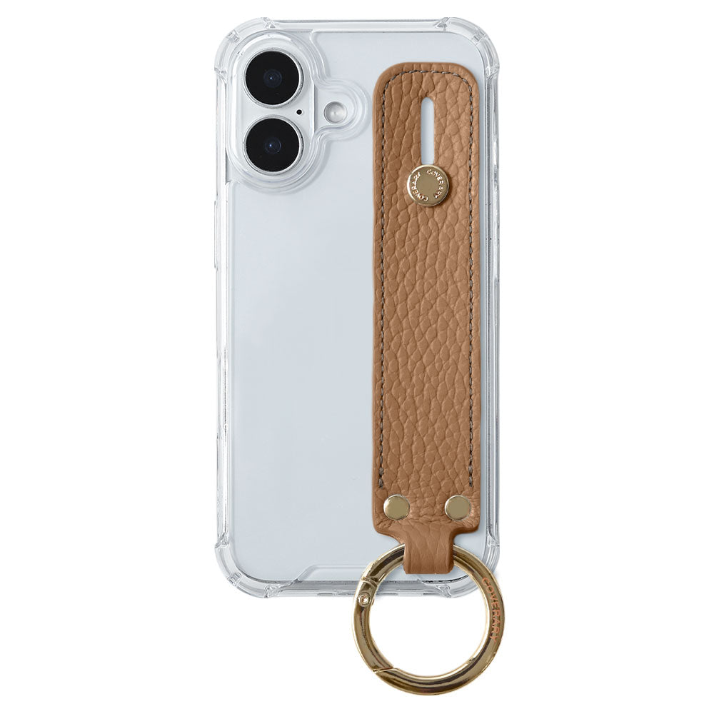 Clear HB Case Genuine Leather 32 Colors Italian Shrink Leather with Hand Belt Back Case