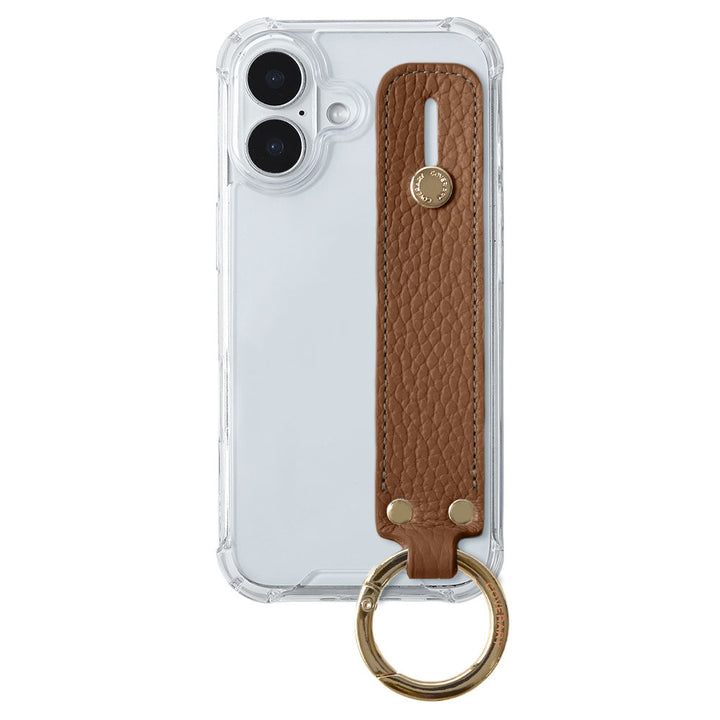 Clear HB Case Genuine Leather 32 Colors Italian Shrink Leather with Hand Belt Back Case