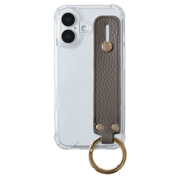 Clear HB Case Genuine Leather 32 Colors Italian Shrink Leather with Hand Belt Back Case