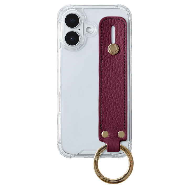 Clear HB Case Genuine Leather 32 Colors Italian Shrink Leather with Hand Belt Back Case