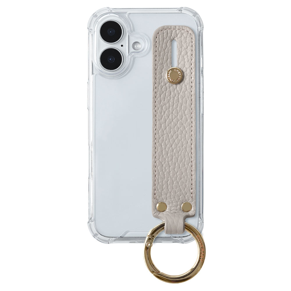 Clear HB Case Genuine Leather 32 Colors Italian Shrink Leather with Hand Belt Back Case
