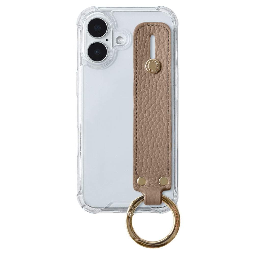 Clear HB Case Genuine Leather 32 Colors Italian Shrink Leather with Hand Belt Back Case