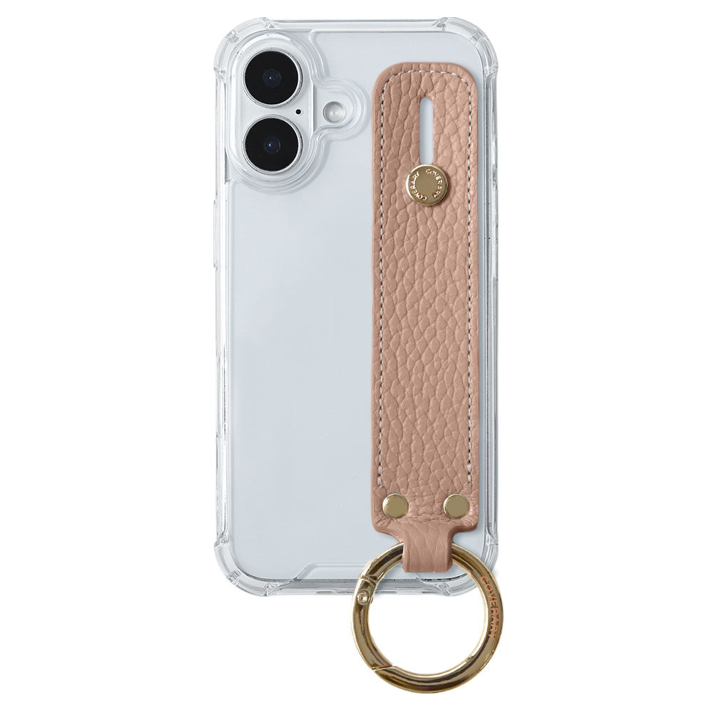 Clear HB Case Genuine Leather 32 Colors Italian Shrink Leather with Hand Belt Back Case