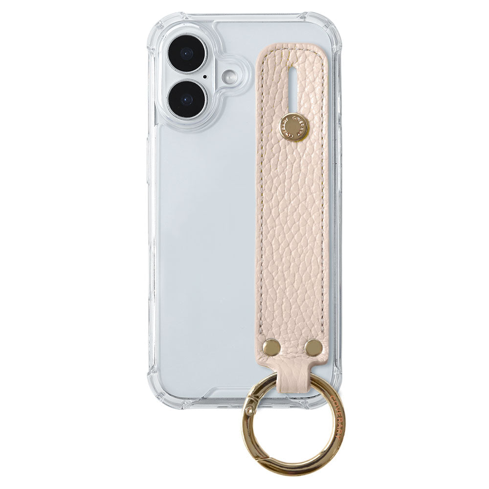 Clear HB Case Genuine Leather 32 Colors Italian Shrink Leather with Hand Belt Back Case