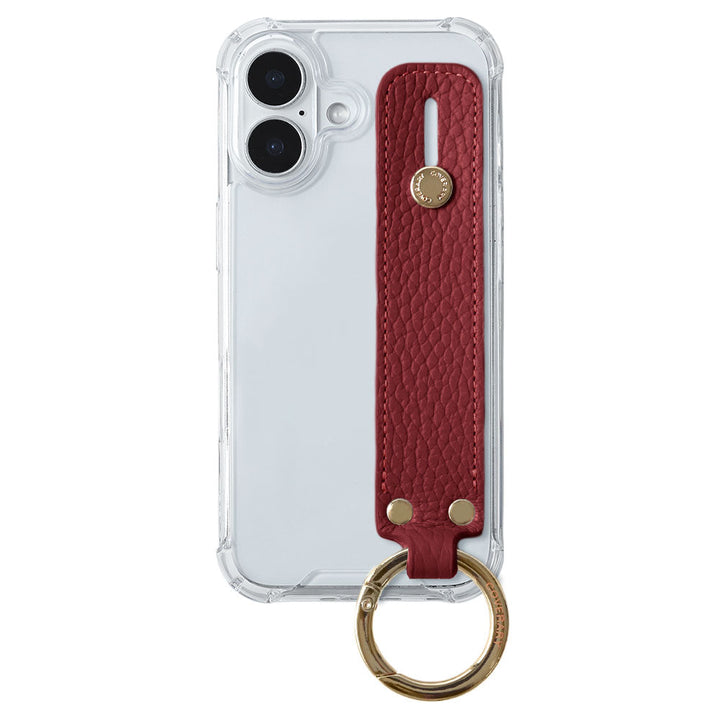 Clear HB Case Genuine Leather 32 Colors Italian Shrink Leather with Hand Belt Back Case
