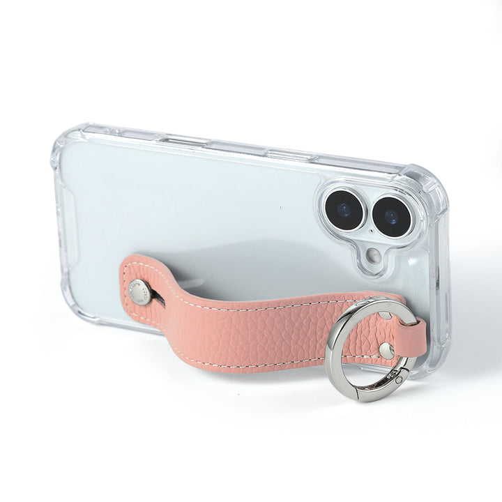 Clear HB Case Genuine Leather 32 Colors Italian Shrink Leather with Hand Belt Back Case