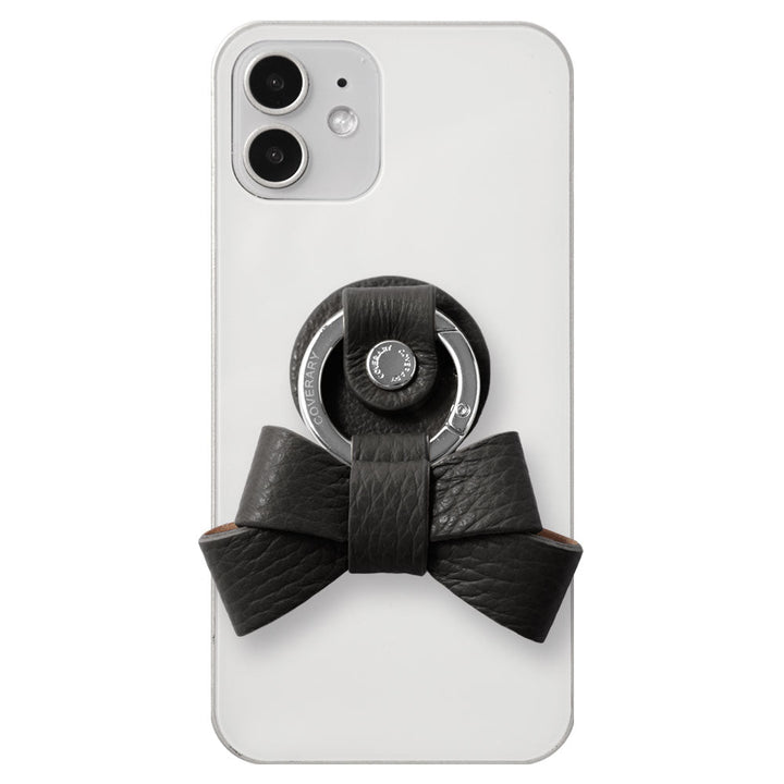 Clear case genuine leather 32 colors Italian shrink leather with ribbon smartphone ring back case Google Pixel series