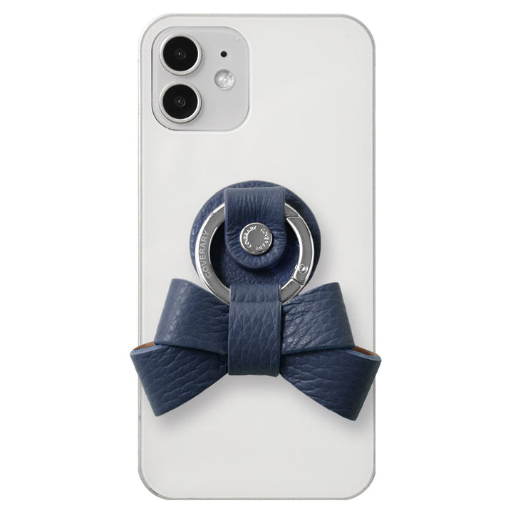 Clear case genuine leather 32 colors Italian shrink leather with ribbon smartphone ring back case Google Pixel series