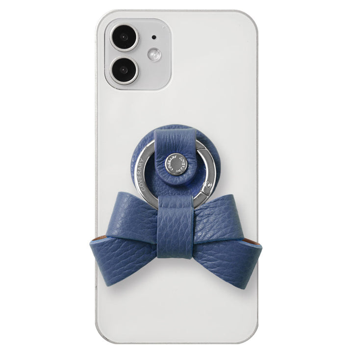 Clear case genuine leather 32 colors Italian shrink leather with ribbon smartphone ring back case Google Pixel series