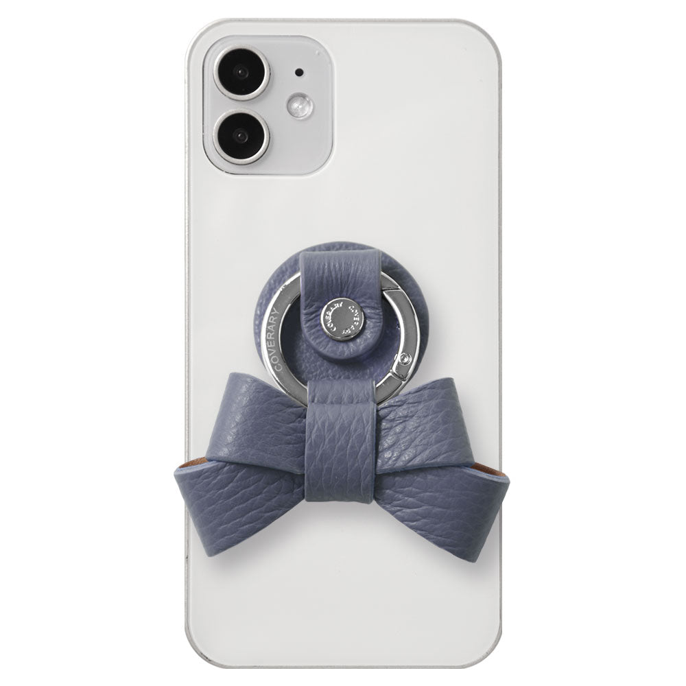 Clear case genuine leather 32 colors Italian shrink leather with ribbon smartphone ring back case Google Pixel series