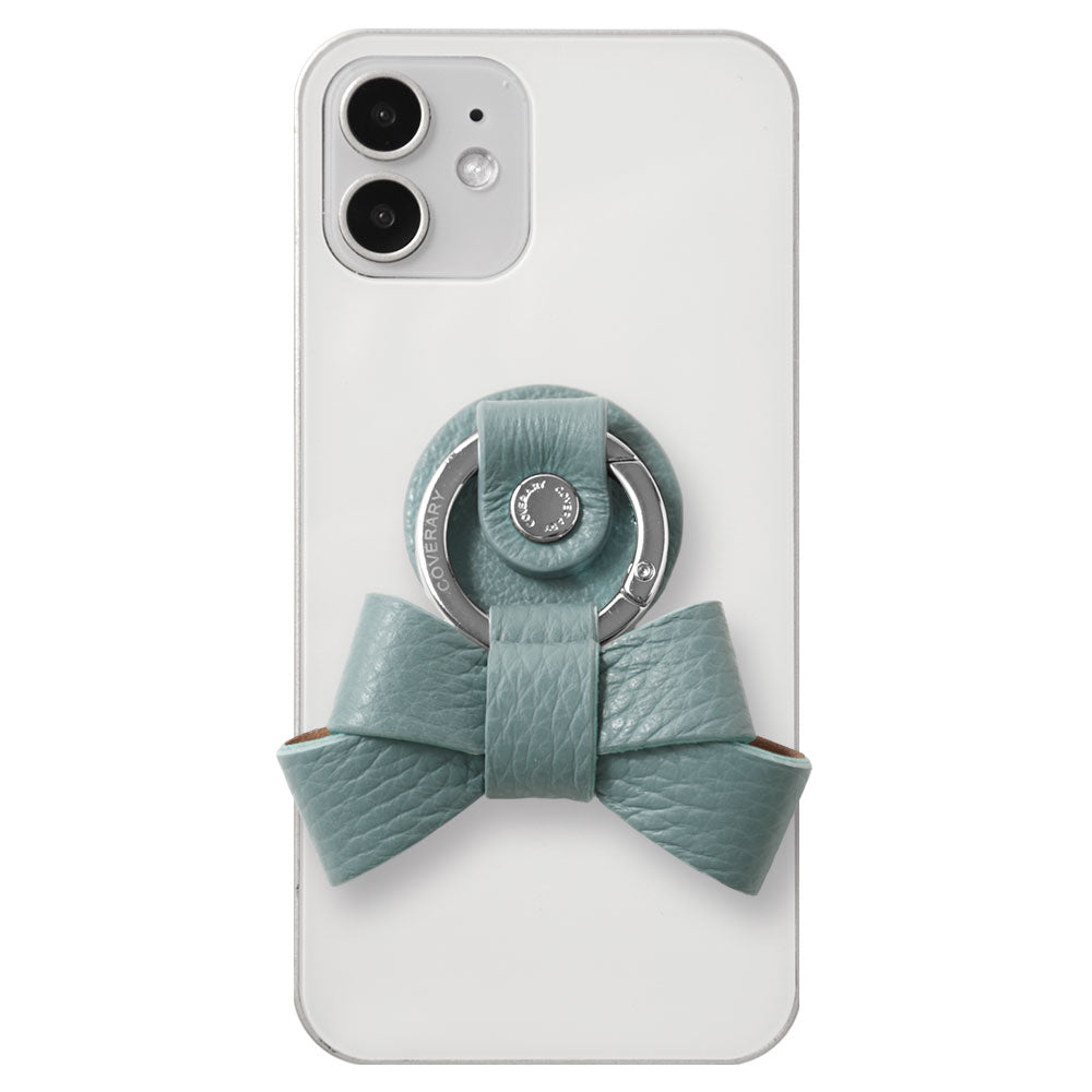 Clear case genuine leather 32 colors Italian shrink leather with ribbon smartphone ring back case Google Pixel series