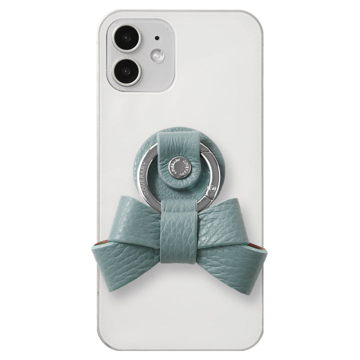 Clear case genuine leather 32 colors Italian shrink leather with ribbon smartphone ring back case Google Pixel series