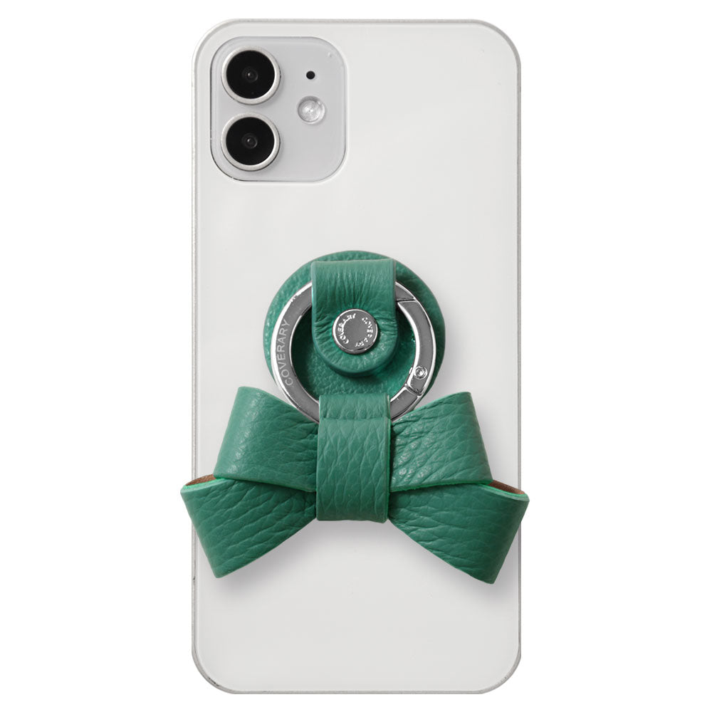 Clear case genuine leather 32 colors Italian shrink leather with ribbon smartphone ring back case Google Pixel series